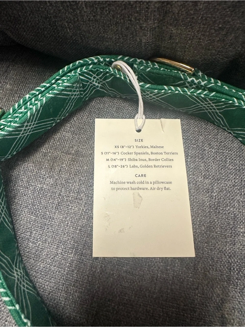 The Foggy Dog Emerald Plaid Dog Collar